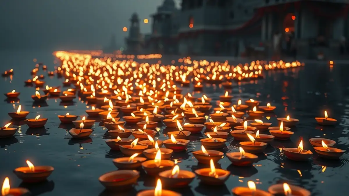 Deepdaan in the Kshipra at Ram Ghat
